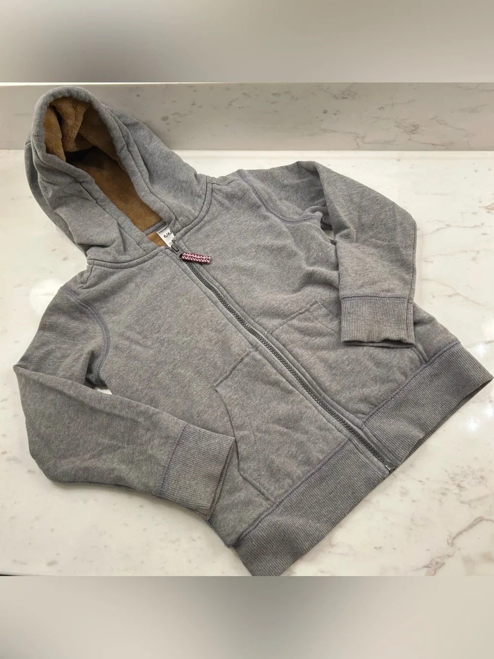 Carters Kids Grey Zip Hoodie with Fleece Lining